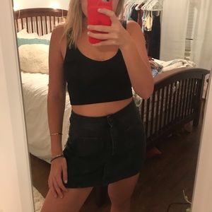 Brandy Melville dark gray jean skirt
